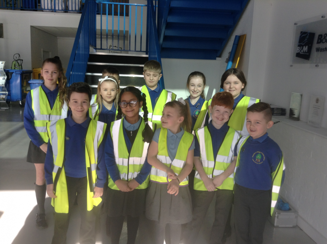 Image of School Council visit to B&M waste