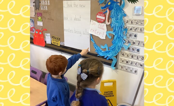 Image of Year 1 discover monsters clues in class